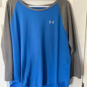 Under Armour Blue and Gray Raglan Sweatshirt